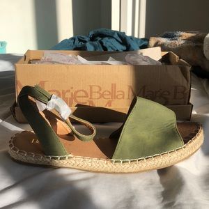 Olive green espadrilles! Never worn!!!